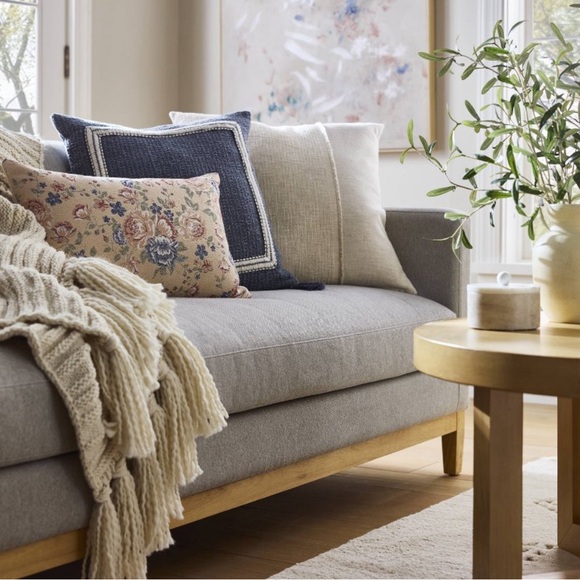 Studio McGee Oversized Woven Floral Lumbar Throw Pillow - NWT Threshold - Picture 3 of 3